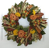 22" Autumn Sun Wreath 